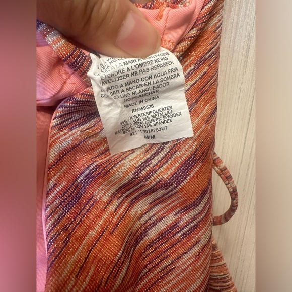 Becca by Rebecca Virtue Women's Sundance Metallic Plunge One Piece Swimsuit M - Picture 5 of 5